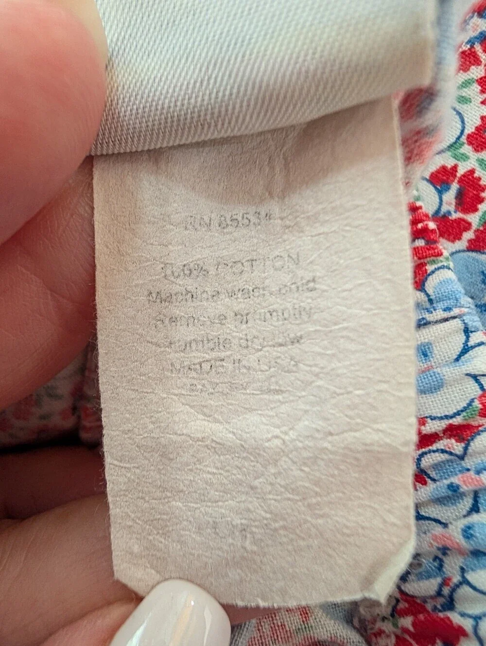 Vintage Floral Red White Blue Bloomer Pants Elastic Waist & Ankle Sz 9 Months